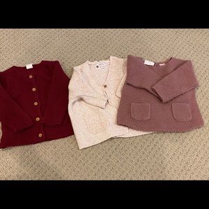 3 Zara Baby sweaters 12-18 months